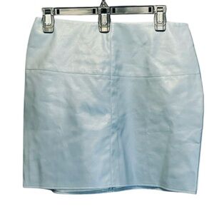 NWT. Missguided. Blue PU Mini Skirt. Size 8.